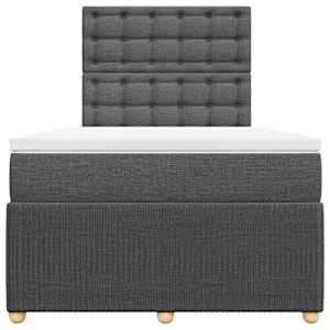 Box spring postel s matrací tmavě šedá 120x190 cm textil - obrázek 4