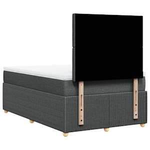 Box spring postel s matrací tmavě šedá 120x190 cm textil - obrázek 6
