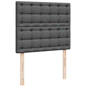 Box spring postel s matrací tmavě šedá 120x190 cm textil - obrázek 7