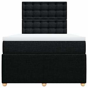 Box spring postel s matrací černá 120x190 cm textil - obrázek 4