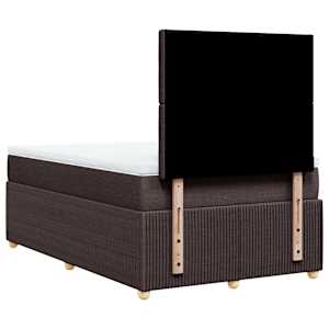 Box spring postel s matrací tmavě hnědá 120x190 cm textil - obrázek 6