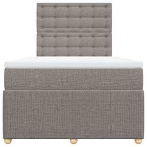 Box spring postel s matrací taupe 120x190 cm textil - obrázek 4