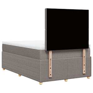 Box spring postel s matrací taupe 120x190 cm textil - obrázek 6