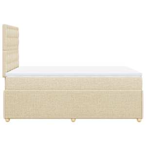 Box spring postel s matrací krémová 120x190 cm textil - obrázek 5