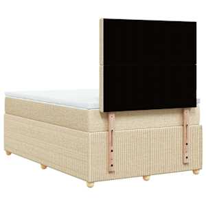 Box spring postel s matrací krémová 120x190 cm textil - obrázek 6