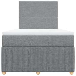 Box spring postel s matrací světle šedá 120 x 200 cm textil - obrázek 4