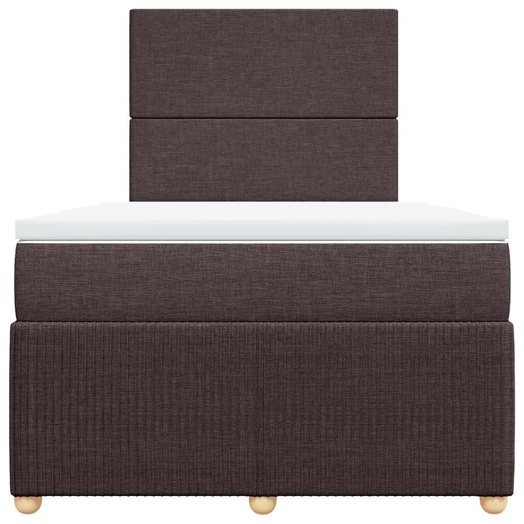 vidaXL Boxspring met matras stof donkerbruin 120x200 cm bruin, foto 4
