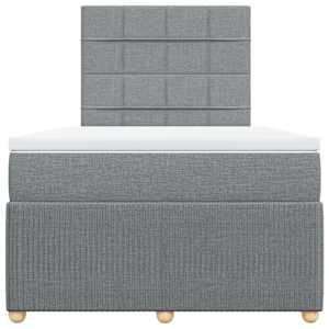 Box spring postel s matrací světle šedá 120 x 200 cm textil - obrázek 4