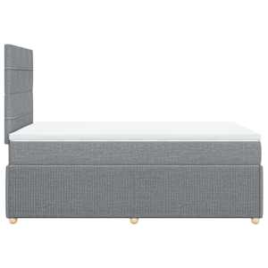 Box spring postel s matrací světle šedá 120 x 200 cm textil - obrázek 5