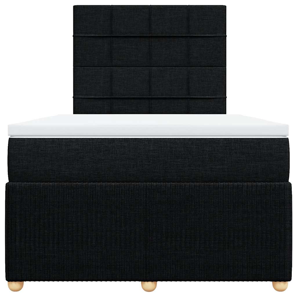 vidaXL Boxspring met matras stof zwart 120x200 cm, foto 4