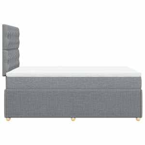 Box spring postel s matrací světle šedá 120 x 200 cm textil - obrázek 5