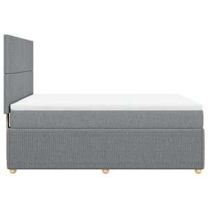 Box spring postel s matrací světle šedá 140 x 190 cm textil - obrázek 5