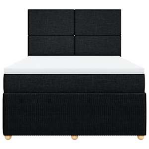Box spring postel s matrací černá 140 x 190 cm textil - obrázek 4