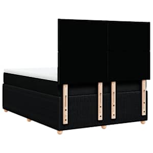 Box spring postel s matrací černá 140 x 190 cm textil - obrázek 6