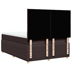 Box spring postel s matrací tmavě hnědá 140x190 cm textil - obrázek 6