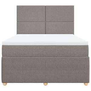 Box spring postel s matrací taupe 140x190 cm textil - obrázek 4