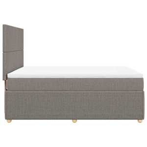 Box spring postel s matrací taupe 140x190 cm textil - obrázek 5