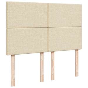 Box spring postel s matrací krémová 140x190 cm textil - obrázek 7