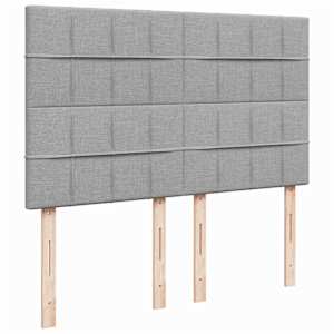 Box spring postel s matrací světle šedá 140 x 190 cm textil - obrázek 7