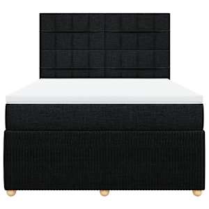Box spring postel s matrací černá 140 x 190 cm textil - obrázek 4