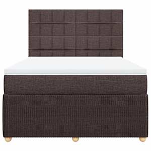 Box spring postel s matrací tmavě hnědá 140x190 cm textil - obrázek 4