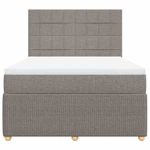 Box spring postel s matrací taupe 140x190 cm textil - obrázek 4