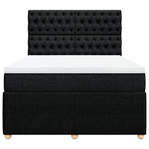 Box spring postel s matrací černá 140 x 190 cm textil - obrázek 4