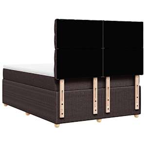 Box spring postel s matrací tmavě hnědá 140x190 cm textil - obrázek 6