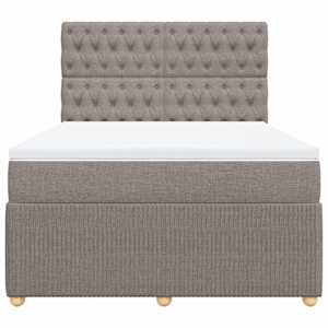 Box spring postel s matrací taupe 140x190 cm textil - obrázek 4