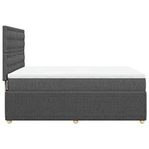 Box spring postel s matrací tmavě šedý 140 x 190 cm textil - obrázek 5