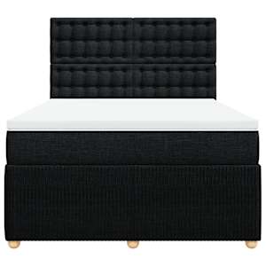 Box spring postel s matrací černá 140 x 190 cm textil - obrázek 4