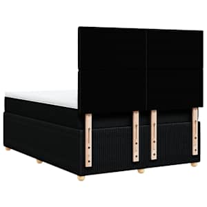 Box spring postel s matrací černá 140 x 190 cm textil - obrázek 6