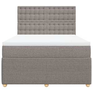 Box spring postel s matrací taupe 140x190 cm textil - obrázek 4