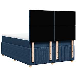 Box spring postel s matrací modrá 140x190 cm textil - obrázek 6