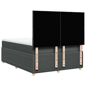 Box spring postel s matrací tmavě šedá 140x200 cm textil - obrázek 6
