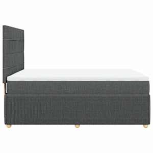 Box spring postel s matrací tmavě šedá 140x200 cm textil - obrázek 5