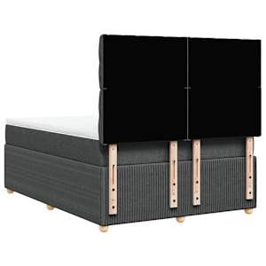 Box spring postel s matrací tmavě šedá 140x200 cm textil - obrázek 6
