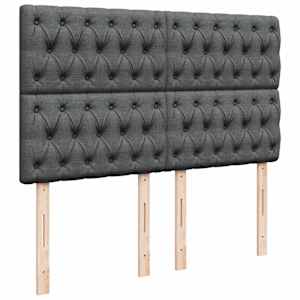 Box spring postel s matrací tmavě šedá 140x200 cm textil - obrázek 7