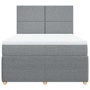 Box spring postel s matrací světle šedá 160 x 200 cm textil - obrázek 4