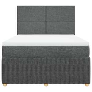 Box spring postel s matrací tmavě šedá 160x200 cm textil - obrázek 4