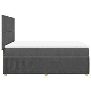 Box spring postel s matrací tmavě šedá 160x200 cm textil - obrázek 5
