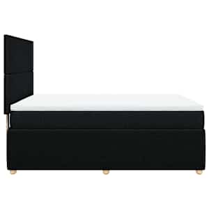 Box spring postel s matrací černá 160x200 cm textil - obrázek 5