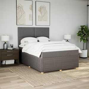 Box spring postel s matrací taupe 160x200 cm textil - obrázek 3
