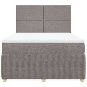 Box spring postel s matrací taupe 160x200 cm textil - obrázek 4