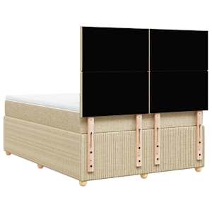 Box spring postel s matrací krémová 160x200 cm textil - obrázek 6
