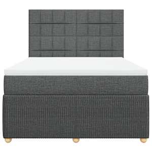 Box spring postel s matrací tmavě šedá 160x200 cm textil - obrázek 4