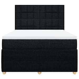 Box spring postel s matrací černá 160x200 cm textil - obrázek 4