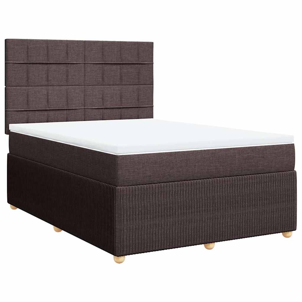 vidaXL Boxspring posteľ s matracom tmavohnedá 160x200 cm látka