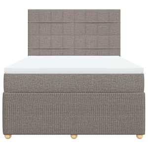 Box spring postel s matrací taupe 160x200 cm textil - obrázek 4