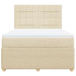 Box spring postel s matrací krémová 160x200 cm textil - obrázek 4